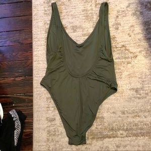 Backless Green One Piece